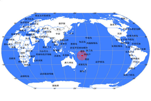 圣克魯斯群島附近海域發(fā)生多次余震最強(qiáng)達(dá)7.6級(jí)