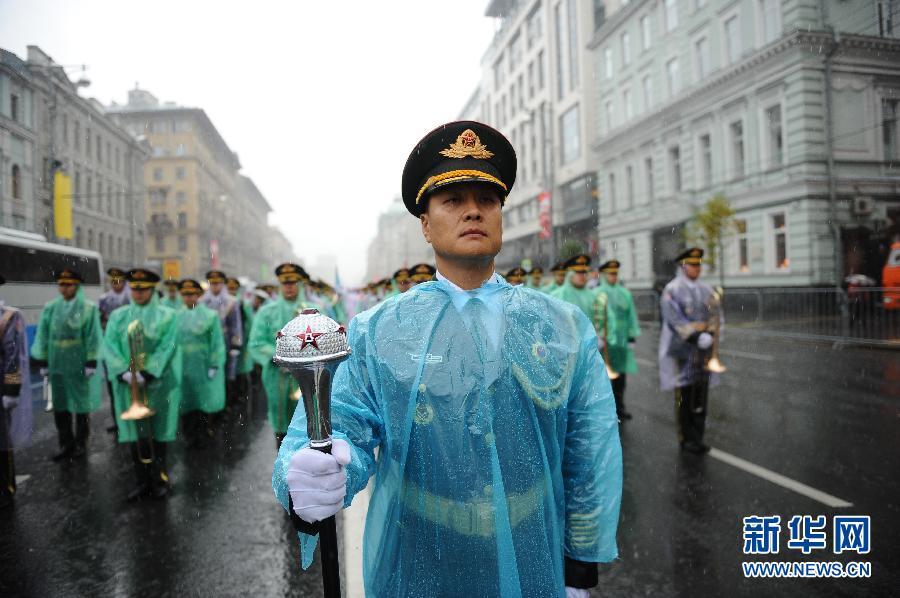 （國際）（2）中國人民解放軍軍樂團與女子儀仗隊亮相莫斯科